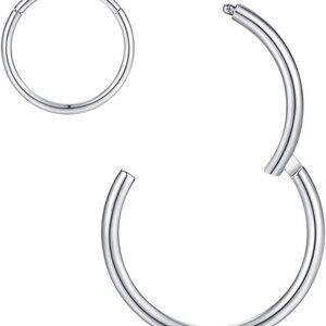 Hypoallergenic Surgical Steel Nose Rings - 18G 16G 14G 12G 10G 8G in Silver, Gol